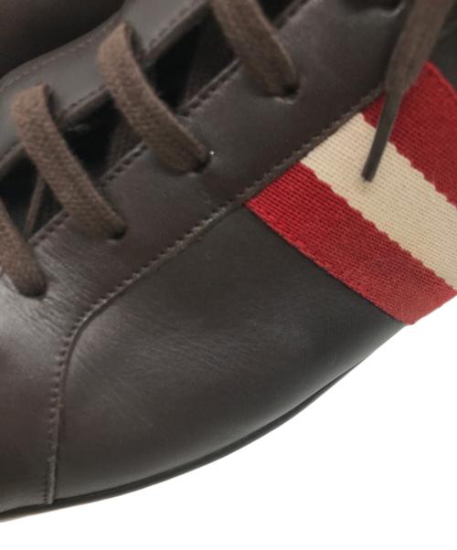 BALLY（バリー）BALLY (バリー) ラインデザインレザーシューズ ブラウン サイズ:91/2の古着・服飾アイテム