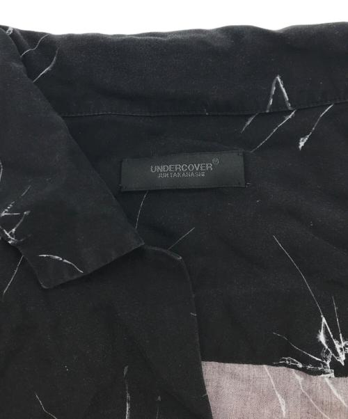 UNDERCOVER（アンダーカバー）UNDERCOVER (アンダーカバー) 総柄オープンカラーシャツ ブラック サイズ:4の古着・服飾アイテム