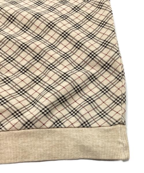BURBERRY BLUE LABEL（バーバリーロンドンブルーレーベル）BURBERRY BLUE LABEL (バーバリーブルーレーベル) ノバチェックフレンチスリーブカットソー ベージュ サイズ:38の古着・服飾アイテム