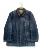 COMME des GARCONS HOMMEコムデギャルソン オム）の古着「ヴィンテージ切替デニムカバーオール」｜インディゴ×グレー