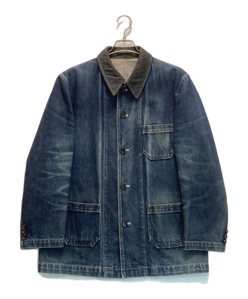 COMME des GARCONS HOMME（コムデギャルソン オム）COMME des GARCONS HOMME (コムデギャルソン オム) ヴィンテージ切替デニムカバーオール インディゴ×グレー サイズ:Mの古着・服飾アイテム