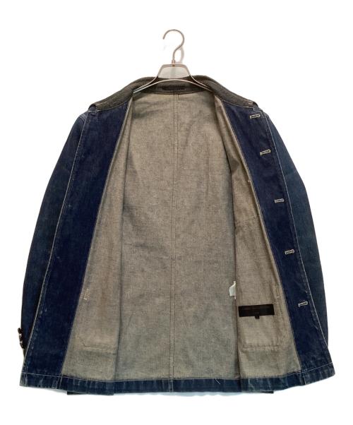 COMME des GARCONS HOMME（コムデギャルソン オム）COMME des GARCONS HOMME (コムデギャルソン オム) ヴィンテージ切替デニムカバーオール インディゴ×グレー サイズ:Mの古着・服飾アイテム