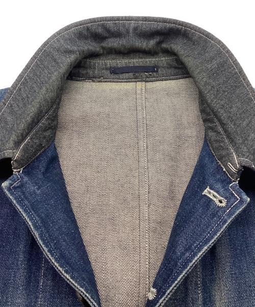 COMME des GARCONS HOMME（コムデギャルソン オム）COMME des GARCONS HOMME (コムデギャルソン オム) ヴィンテージ切替デニムカバーオール インディゴ×グレー サイズ:Mの古着・服飾アイテム