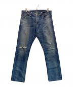 POLO RALPH LAURENポロ・ラルフローレン）の古着「ダメージジーンズ」｜ブルー