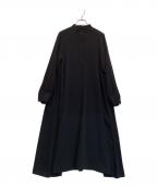 Graphpaperグラフペーパー）の古着「サテン バンドカラードレス」｜ブラック