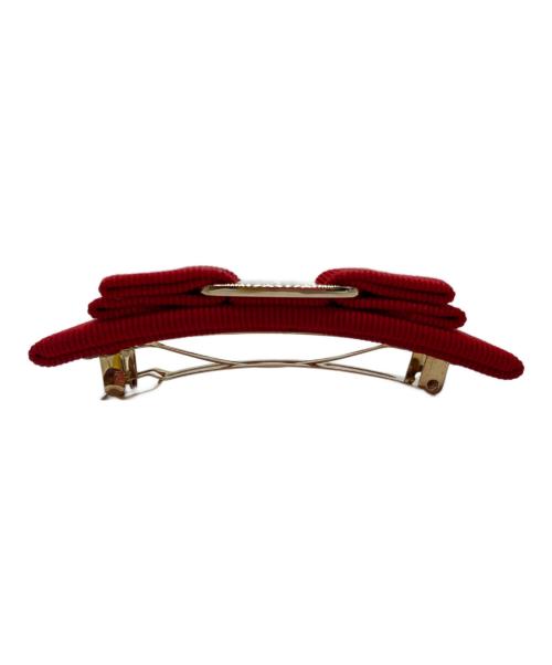 Salvatore Ferragamo（サルヴァトーレ フェラガモ）Salvatore Ferragamo (サルヴァトーレ フェラガモ) ヴァラリボン バレッタ レッドの古着・服飾アイテム