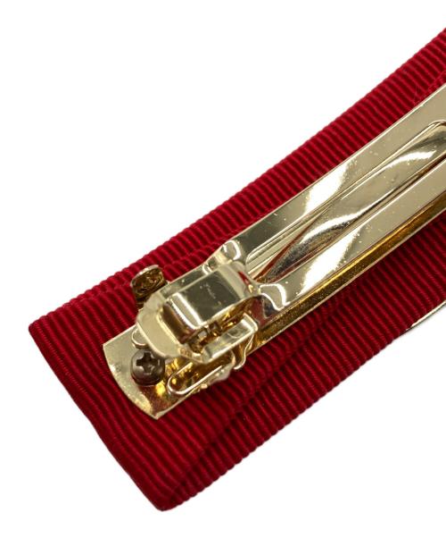Salvatore Ferragamo（サルヴァトーレ フェラガモ）Salvatore Ferragamo (サルヴァトーレ フェラガモ) ヴァラリボン バレッタ レッドの古着・服飾アイテム