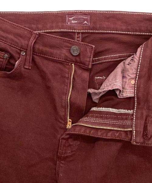mother（マザー）mother (マザー) ブーツカットデニムパンツ ボルドー サイズ:W27の古着・服飾アイテム
