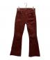 mother（マザー）の古着「ブーツカットデニムパンツ」｜ボルドー