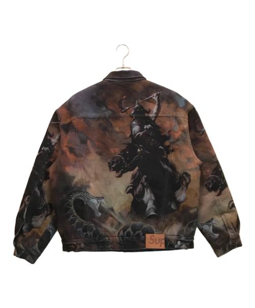 SUPREME（シュプリーム）SUPREME (シュプリーム) Frank Frazetta Faux フォー シアリング ラインド トラッカー ジャケット 