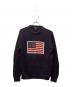 POLO JEANS CO.（ポロジーンズカンパニー）の古着「星条旗コットンニット」｜ネイビー