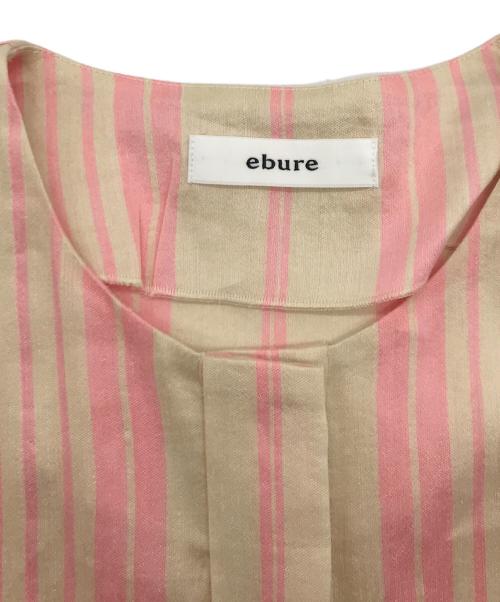 ebure（エブール）ebure (エブール) ノースリーブワンピース ベージュ×ピンク サイズ:38の古着・服飾アイテム