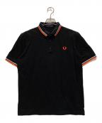 FRED PERRYフレッドペリー）の古着「ラインデザインポロシャツ」｜ブラック