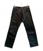 Aero LEATHERエアロレザー）の古着「ホースハイドパンツ」｜ブラック
