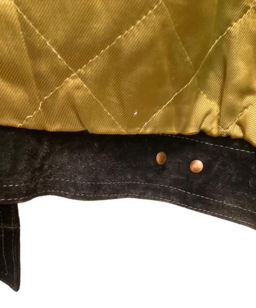 VERSACE JEANS COUTURE（ヴェルサーチ ジーンズクチュール）VERSACE JEANS COUTURE (ヴェルサーチ ジーンズクチュール) 中綿スウェードトラッカージャケット ブラック サイズ:36の古着・服飾アイテム