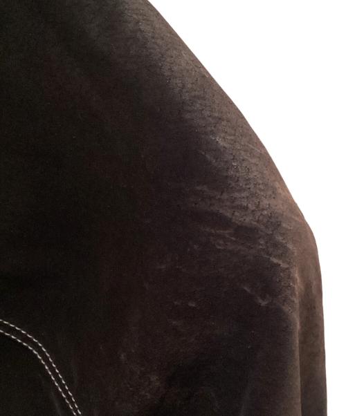 VERSACE JEANS COUTURE（ヴェルサーチ ジーンズクチュール）VERSACE JEANS COUTURE (ヴェルサーチ ジーンズクチュール) 中綿スウェードトラッカージャケット ブラック サイズ:36の古着・服飾アイテム