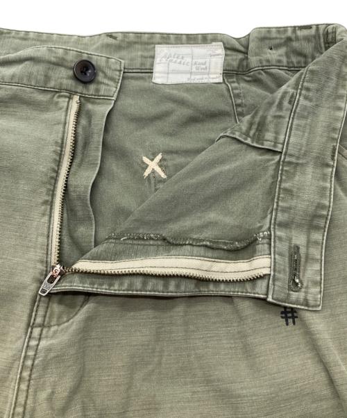 Porter Classic（ポータークラシック）Porter Classic (ポータークラシック) ハンドワークリメイクパンツハーフパンツ グリーン サイズ:Mの古着・服飾アイテム