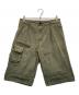 Porter Classic（ポータークラシック）の古着「ハンドワークリメイクパンツハーフパンツ」｜グリーン