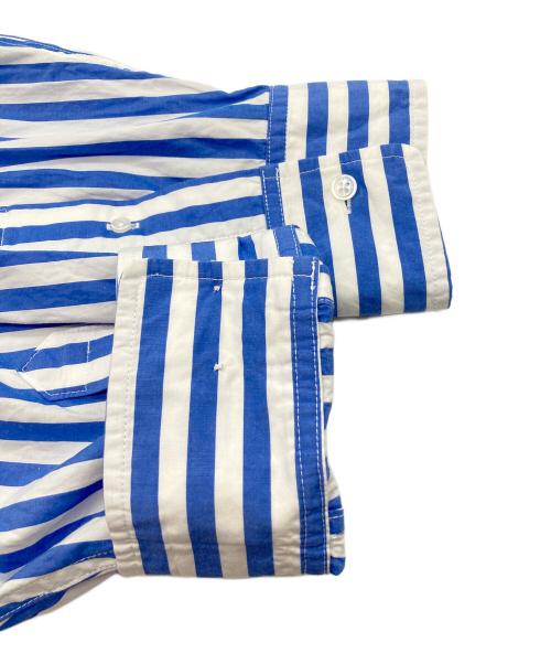 VIKTOR&ROLF（ヴィクター＆ロルフ）VIKTOR&ROLF (ヴィクター＆ロルフ) ラバーパッチオーバーサイズストライプシャツ ホワイト×ブルー サイズ:52の古着・服飾アイテム