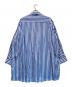 VIKTOR&ROLF (ヴィクター＆ロルフ) ラバーパッチオーバーサイズストライプシャツ ホワイト×ブルー サイズ:52：7000円