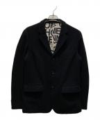 COMME des GARCONS HOMMEコムデギャルソン オム）の古着「裏地ロゴデザイン3Bテーラードジャケット」｜ブラック