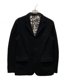 COMME des GARCONS HOMME（コムデギャルソン オム）の古着「裏地ロゴデザイン3Bテーラードジャケット」｜ブラック
