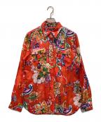 LAUREN RALPH LAURENローレンラルフローレン）の古着「総柄シャツ」｜オレンジ