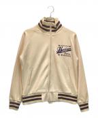 STUDIO D'ARTISANステュディオダルチザン）の古着「ロゴ刺繍デザイントラックジャケット」｜ベージュ