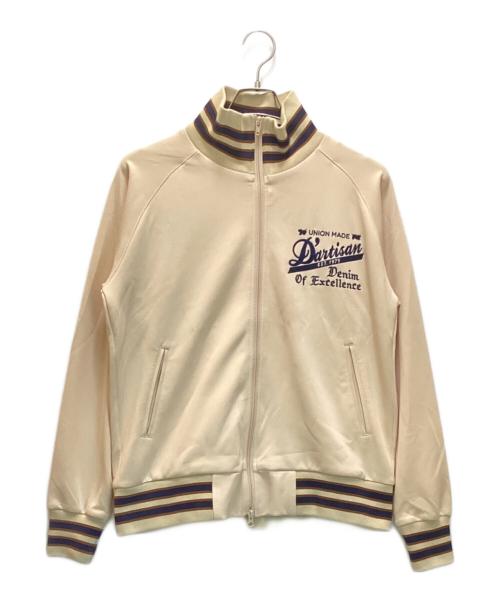 STUDIO D'ARTISAN（ステュディオダルチザン）STUDIO D'ARTISAN (ステュディオダルチザン) ロゴ刺繍デザイントラックジャケット ベージュ サイズ:Lの古着・服飾アイテム