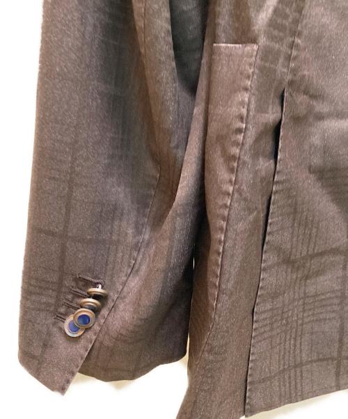BOGLIOLI（ボリオリ）BOGLIOLI (ボリオリ) シャドウチェックダブルジャケット ブラウン サイズ:48の古着・服飾アイテム
