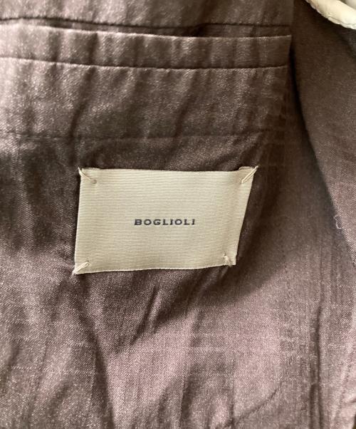 BOGLIOLI（ボリオリ）BOGLIOLI (ボリオリ) シャドウチェックダブルジャケット ブラウン サイズ:48の古着・服飾アイテム
