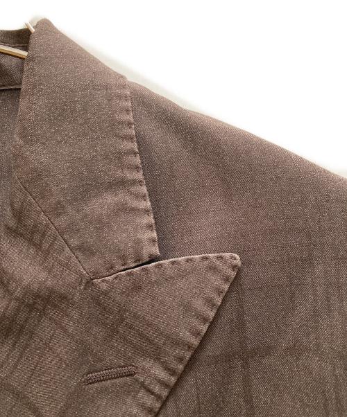 BOGLIOLI（ボリオリ）BOGLIOLI (ボリオリ) シャドウチェックダブルジャケット ブラウン サイズ:48の古着・服飾アイテム