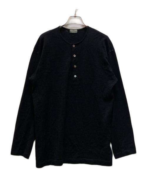 COMME des GARCONS HOMME（コムデギャルソン オム）COMME des GARCONS HOMME (コムデギャルソン オム) 90's ヴィンテージスリーブステッチヘンリーネックニット グレー サイズ:不明の古着・服飾アイテム