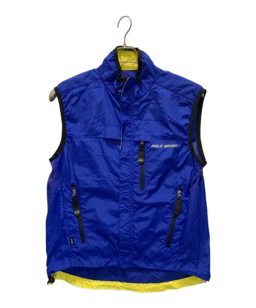 POLO SPORT（ポロスポーツ）POLO SPORT (ポロスポーツ) メッシュ切替ナイロンベスト ブルー サイズ:Lの古着・服飾アイテム