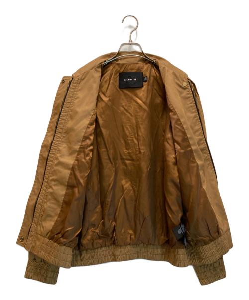 COACH（コーチ）COACH (コーチ) スナップ フロント ハリントン ボンバー ブラウン サイズ:XSの古着・服飾アイテム