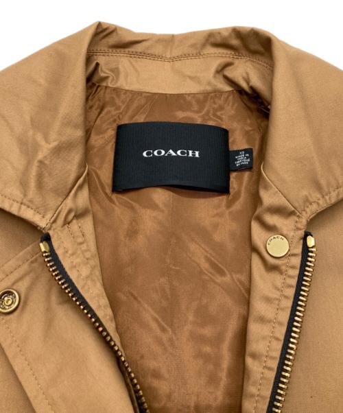 COACH（コーチ）COACH (コーチ) スナップ フロント ハリントン ボンバー ブラウン サイズ:XSの古着・服飾アイテム