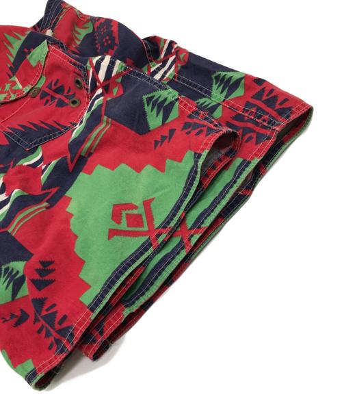 POLO RALPH LAUREN（ポロ・ラルフローレン）POLO RALPH LAUREN (ポロ・ラルフローレン) ネイティブ柄ショーツ レッド サイズ:91cm (W36)の古着・服飾アイテム