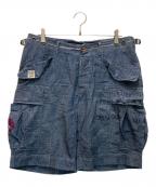 POLO RALPH LAURENポロ・ラルフローレン）の古着「シャンブレーカーゴショートパンツ」｜インディゴ