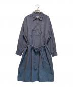 MM6 Maison Margielaエムエムシックスメゾンマルジェラ）の古着「ハーフジップナイロンワンピース」｜グレー