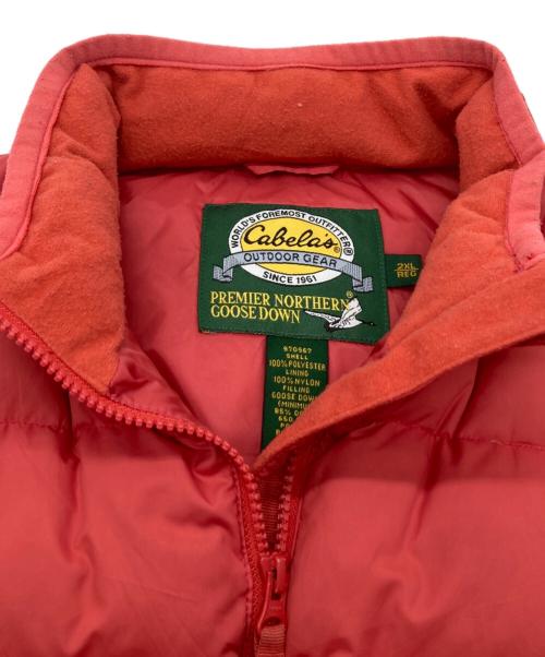 Cabelas（カベラス）Cabelas (カベラス) ヴィンテージ650フィルダウンベスト ピンク サイズ:2XLの古着・服飾アイテム