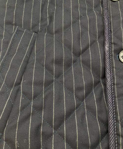 LAVENHAM（ラベンハム）LAVENHAM (ラベンハム) ストライプウールキルティングジャケット ネイビー サイズ:34の古着・服飾アイテム