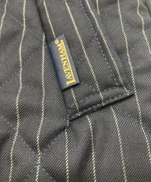 LAVENHAM（ラベンハム）LAVENHAM (ラベンハム) ストライプウールキルティングジャケット ネイビー サイズ:34の古着・服飾アイテム