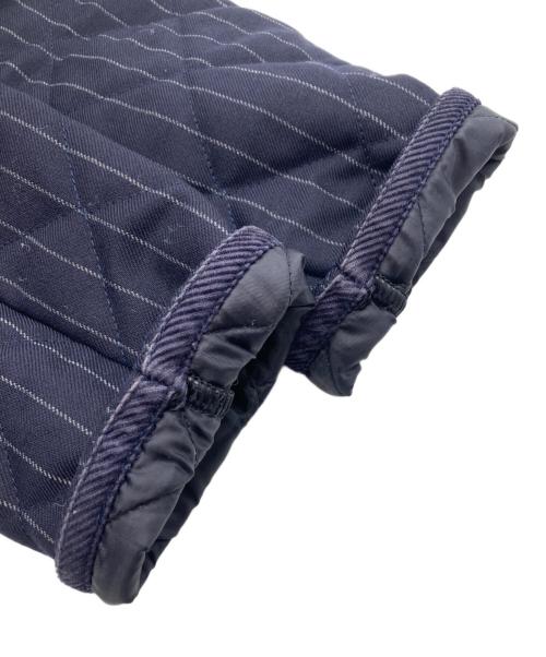 LAVENHAM（ラベンハム）LAVENHAM (ラベンハム) ストライプウールキルティングジャケット ネイビー サイズ:34の古着・服飾アイテム