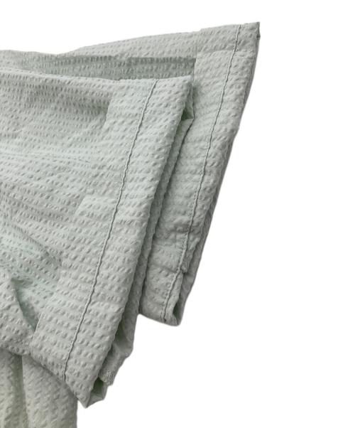 HUF（ハフ）HUF (ハフ) アーチロゴ シアサッカーS/Sシャツ グリーン サイズ:Lの古着・服飾アイテム