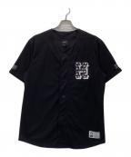 HUFハフ）の古着「ベースボールシャツ」｜ブラック