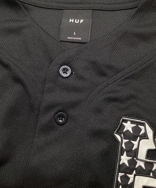 HUF（ハフ）HUF (ハフ) ベースボールシャツ ブラック サイズ:Lの古着・服飾アイテム