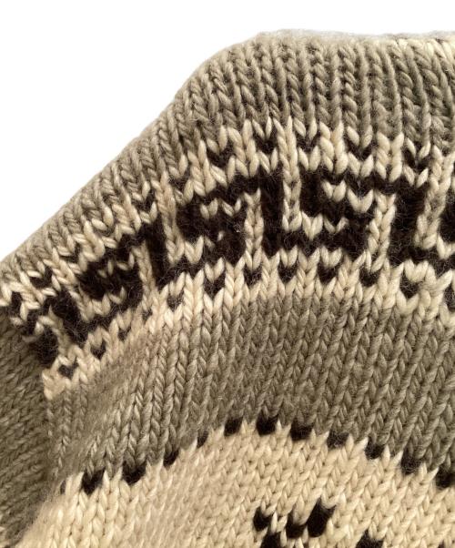 POLO RALPH LAUREN（ポロ・ラルフローレン）POLO RALPH LAUREN (ポロ・ラルフローレン) カウチンハンドニットカーディガン グレー×アイボリー サイズ:Ⅼの古着・服飾アイテム