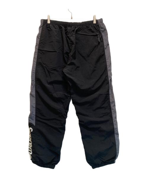 SUPREME（シュプリーム）SUPREME (シュプリーム) サイドロゴトラックパンツ ブラック×グレー サイズ:Lの古着・服飾アイテム
