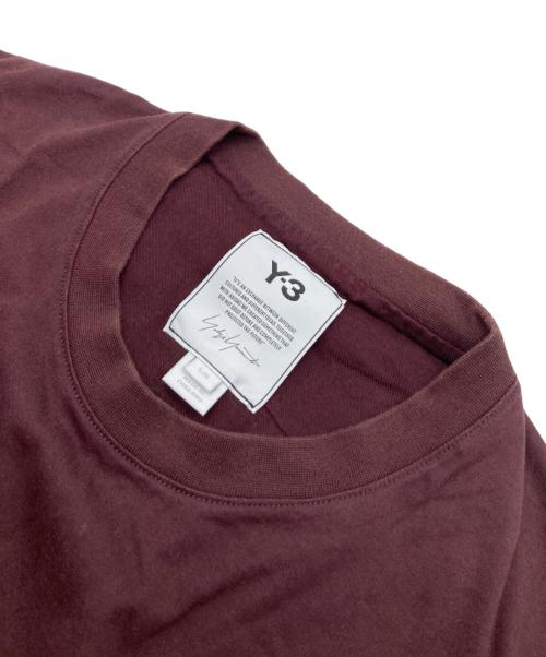 Y-3（ワイスリー）Y-3 (ワイスリー) クラシックロゴ クルーネックTシャツ ワインレッド サイズ:Lの古着・服飾アイテム