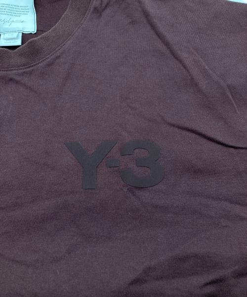 Y-3（ワイスリー）Y-3 (ワイスリー) クラシックロゴ クルーネックTシャツ ワインレッド サイズ:Lの古着・服飾アイテム